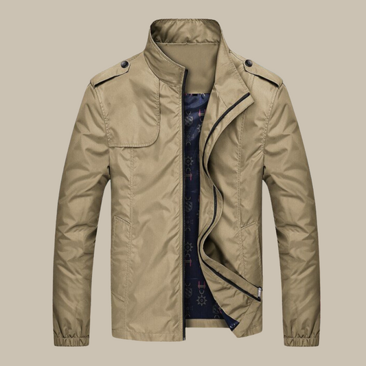 Men's Collared Windbreaker Jacket