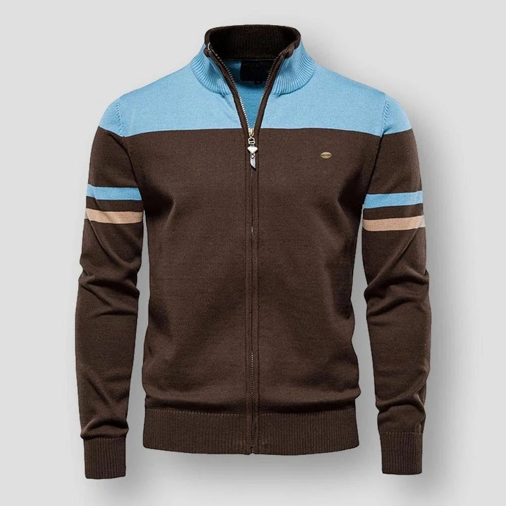 Men's Colorblock Zip-Up Jacket
