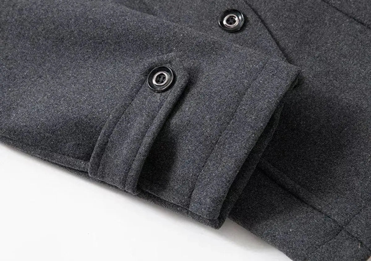 Men's Double-Layer Winter Coat with Collar