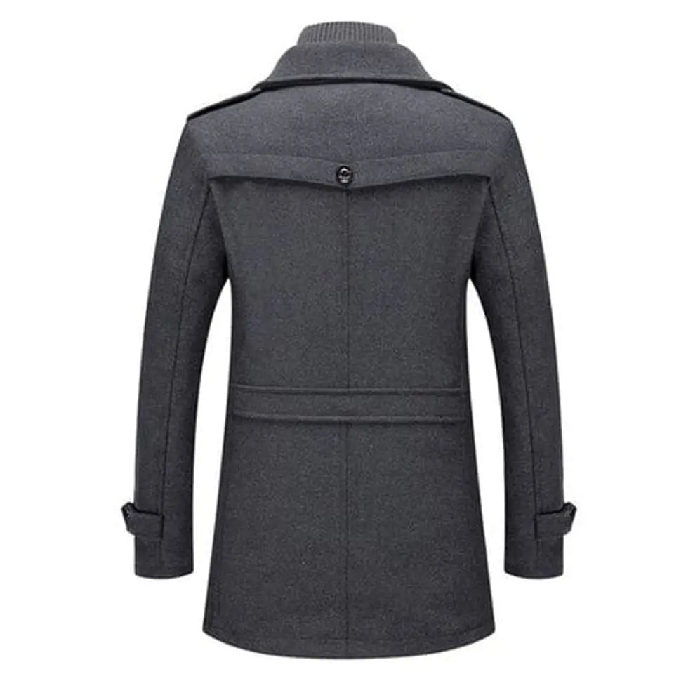 Men's Double-Layer Winter Coat with Collar
