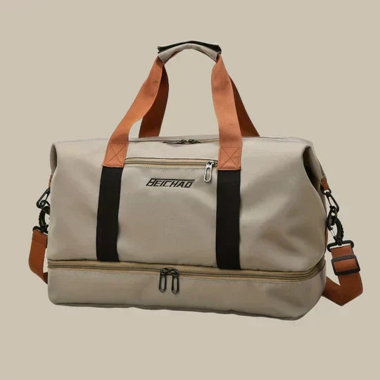 Men's Duffle Gym Bag with Shoe Compartment for Travel & Sports