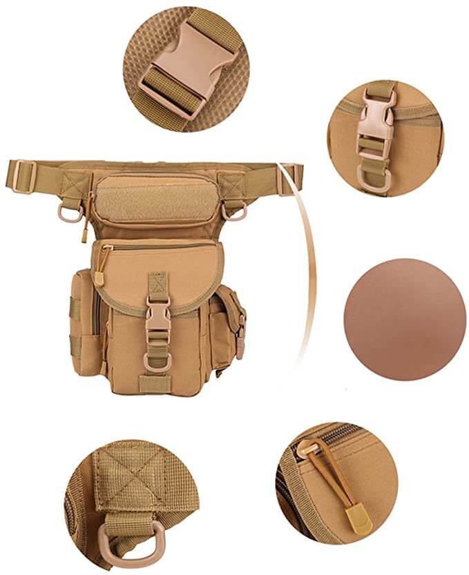 Men's Durable Tactical Drop Leg Bag – Water-Resistant & Multi-Pocket