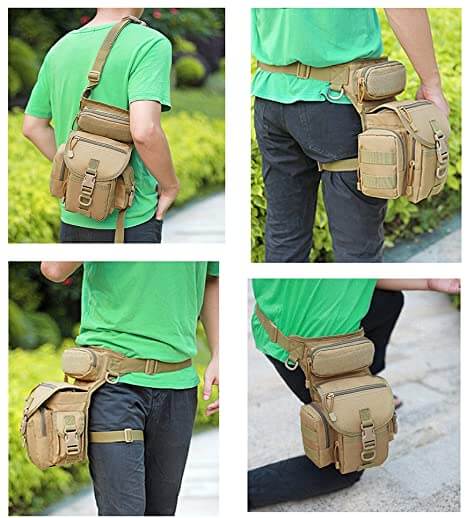 Men's Durable Tactical Drop Leg Bag – Water-Resistant & Multi-Pocket