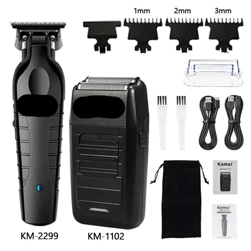 Men's Electric Hair Clipper & Shaver Kit