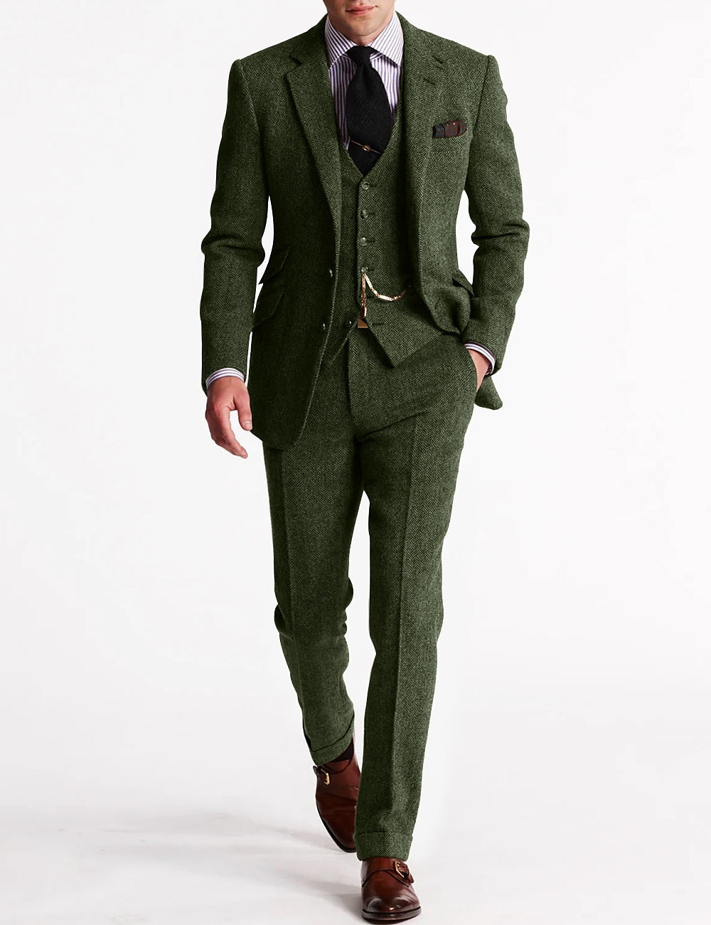 Men's Elegant Three-Piece Suit Set