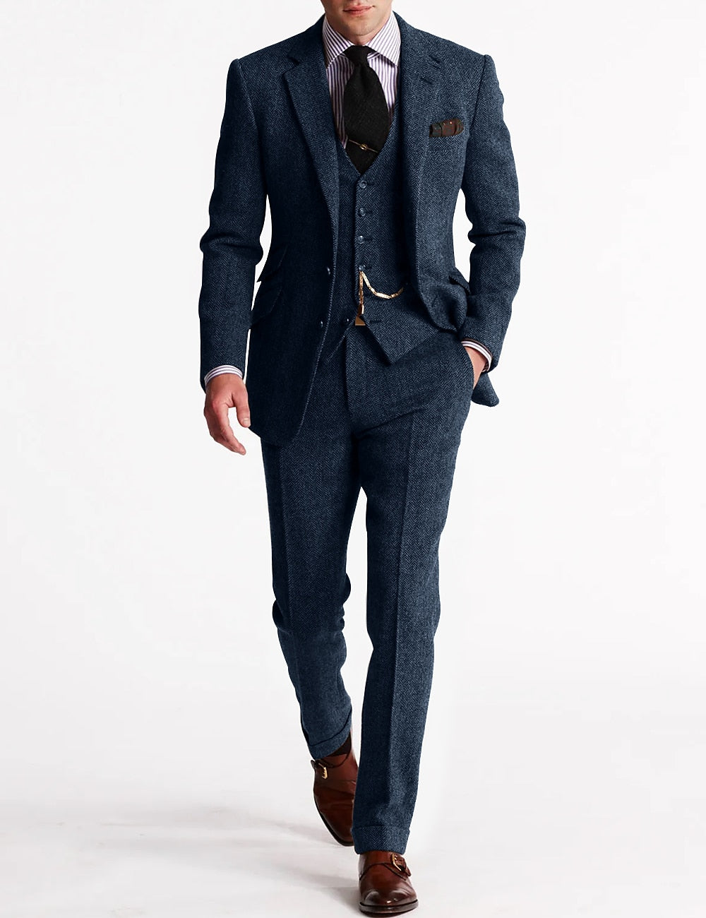Men's Elegant Three-Piece Suit Set