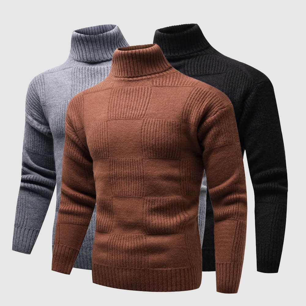 Men's Fitted Turtleneck Sweater