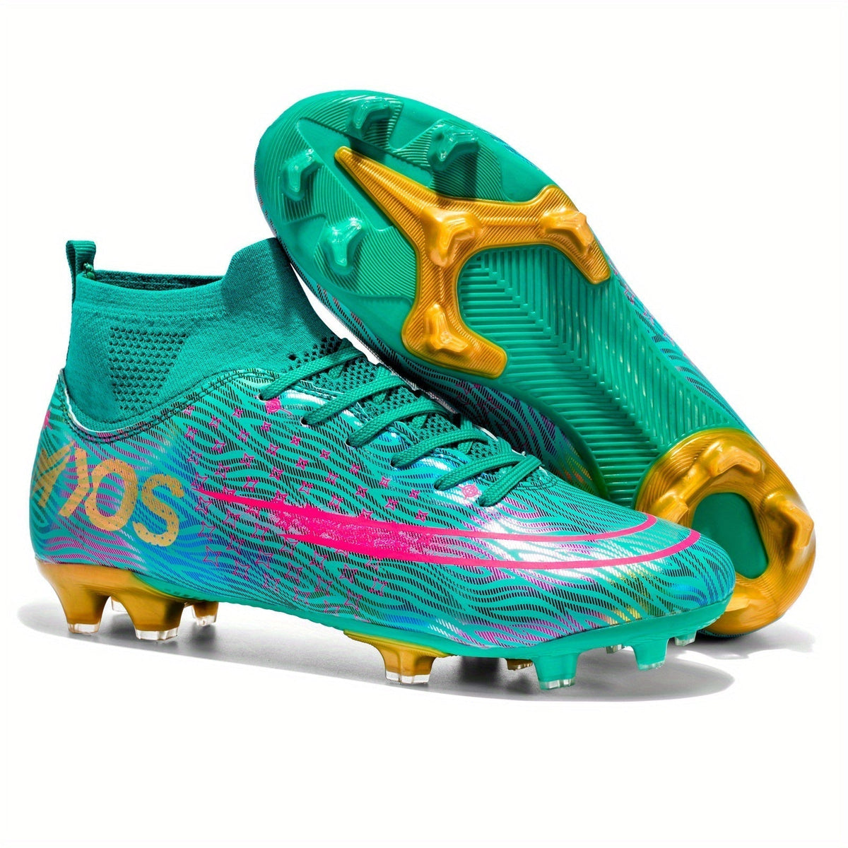 Men's Football Boots with Grip and High Ankle Support