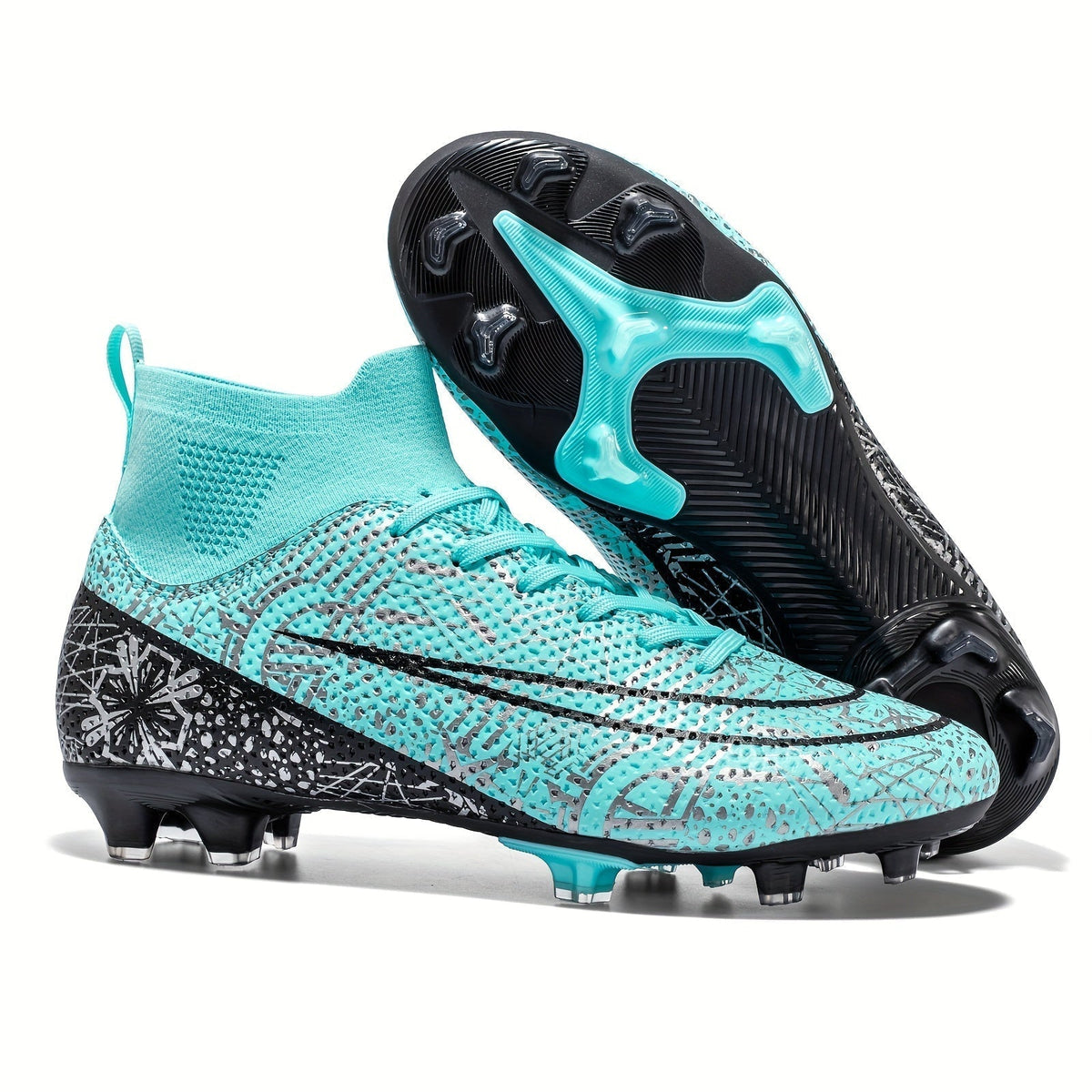 Men's Football Boots with Grip and High Ankle Support