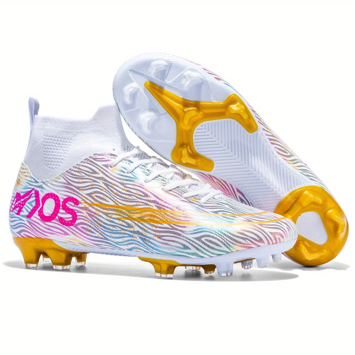Men's Football Boots with Grip and High Ankle Support