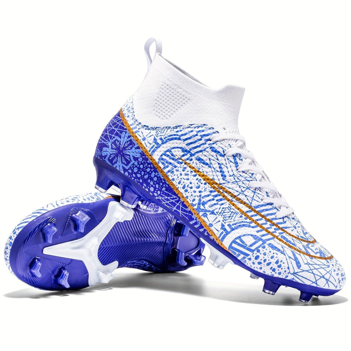 Men's Football Boots with Grip and High Ankle Support