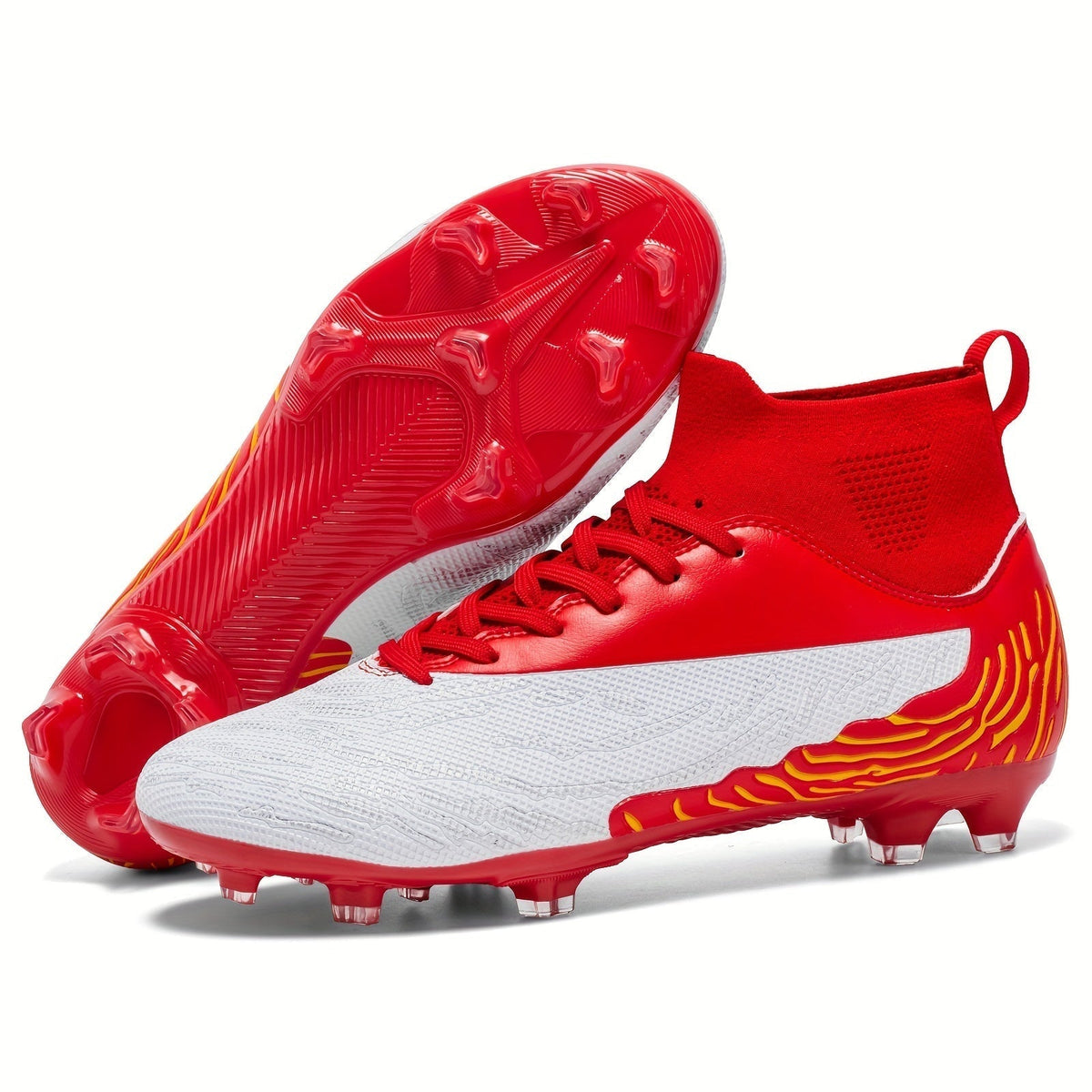 Men's Football Boots with Grip and High Ankle Support