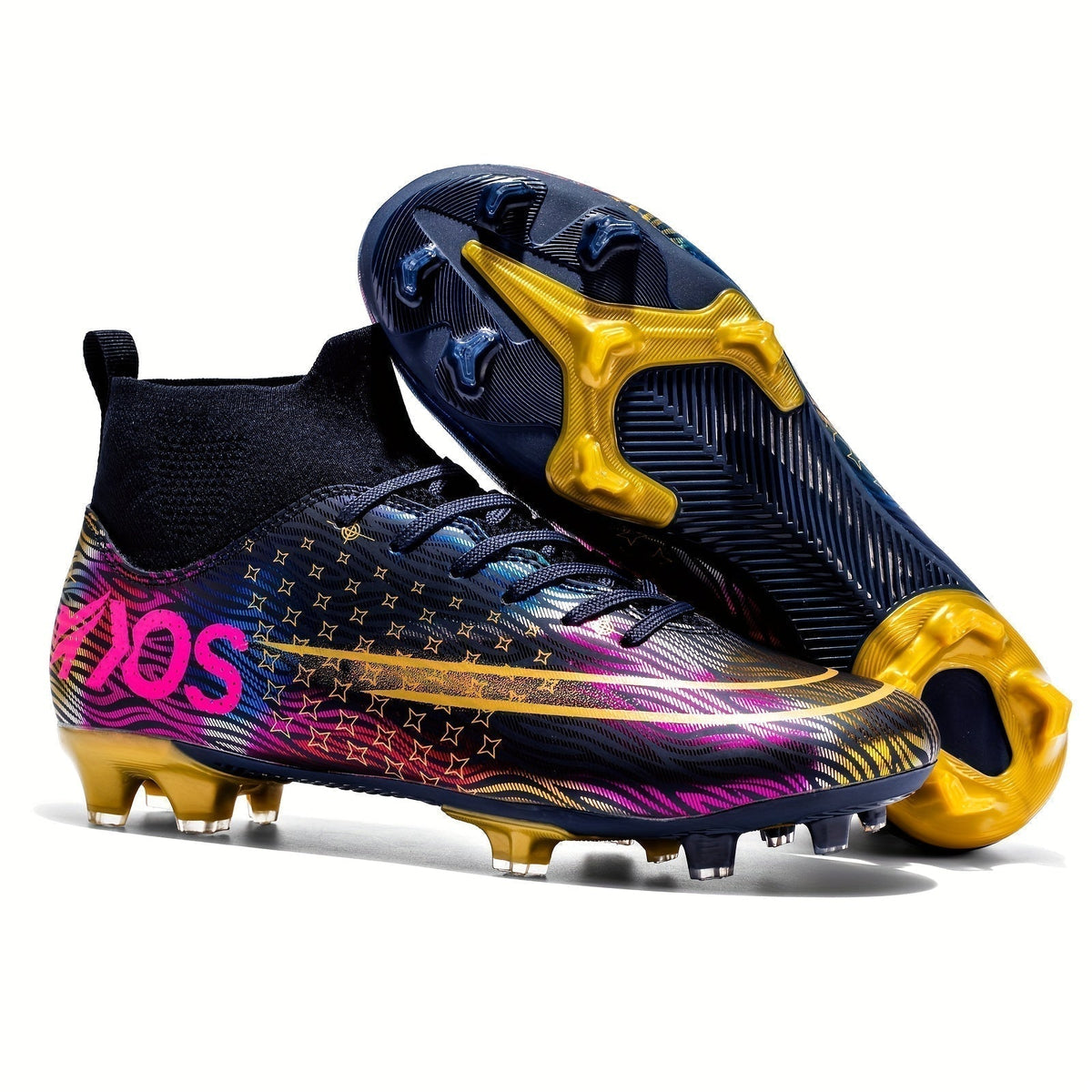Men's Football Boots with Grip & High Ankle Design
