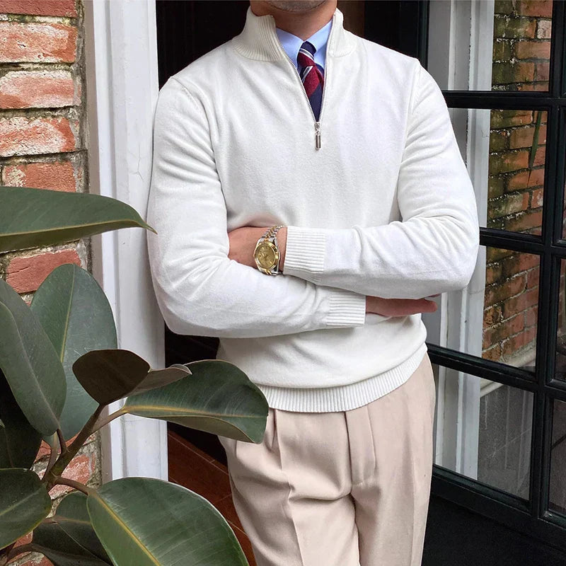 Men's Half-Zip Mock Neck Sweater