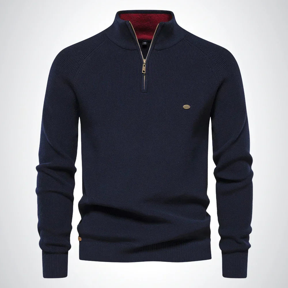 Men's Half-Zip Sweater – Easy-Care Style