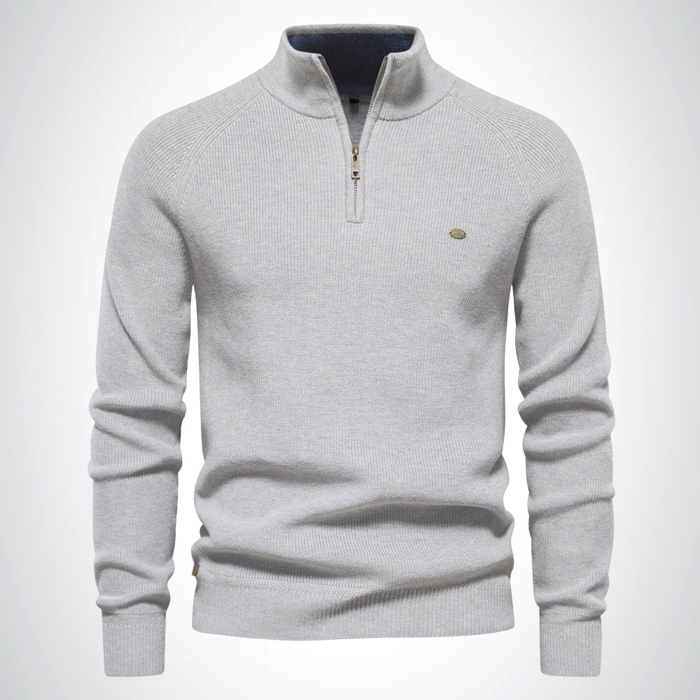 Men's Half-Zip Sweater – Easy-Care Style