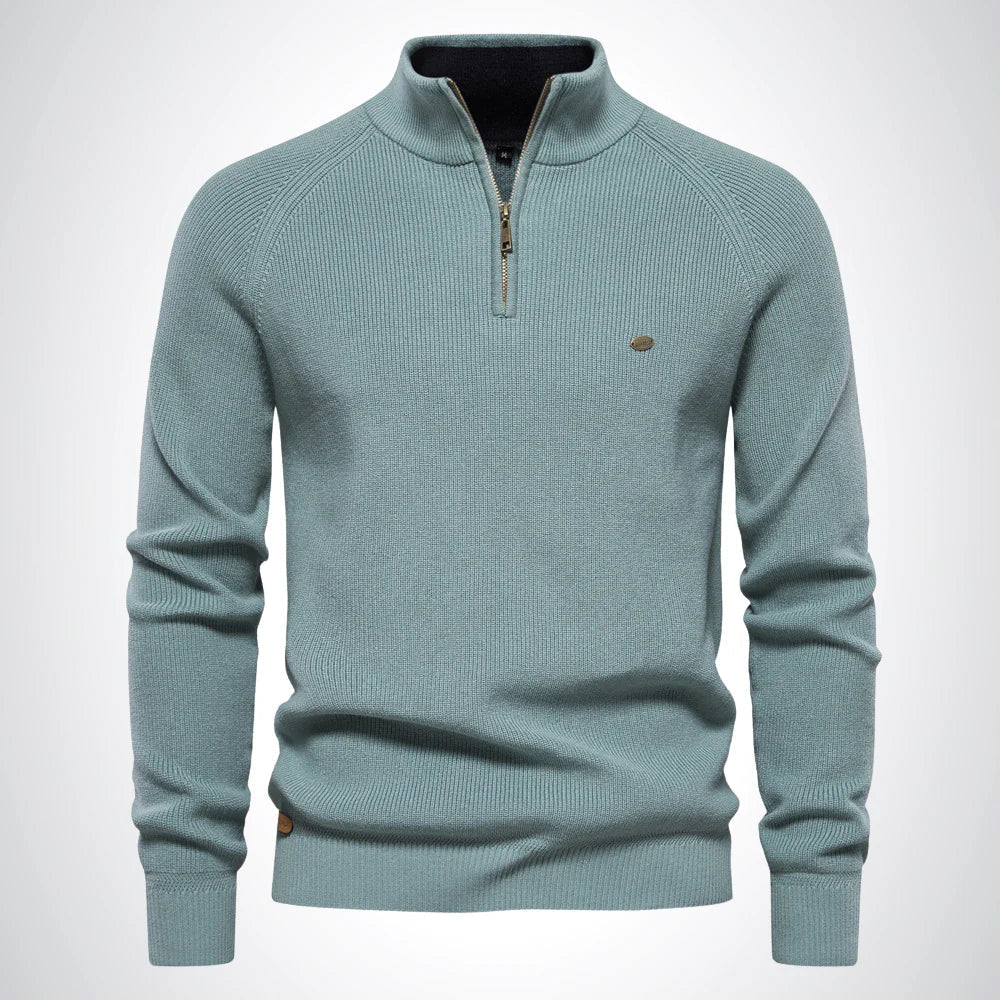 Men's Half-Zip Sweater – Easy-Care Style