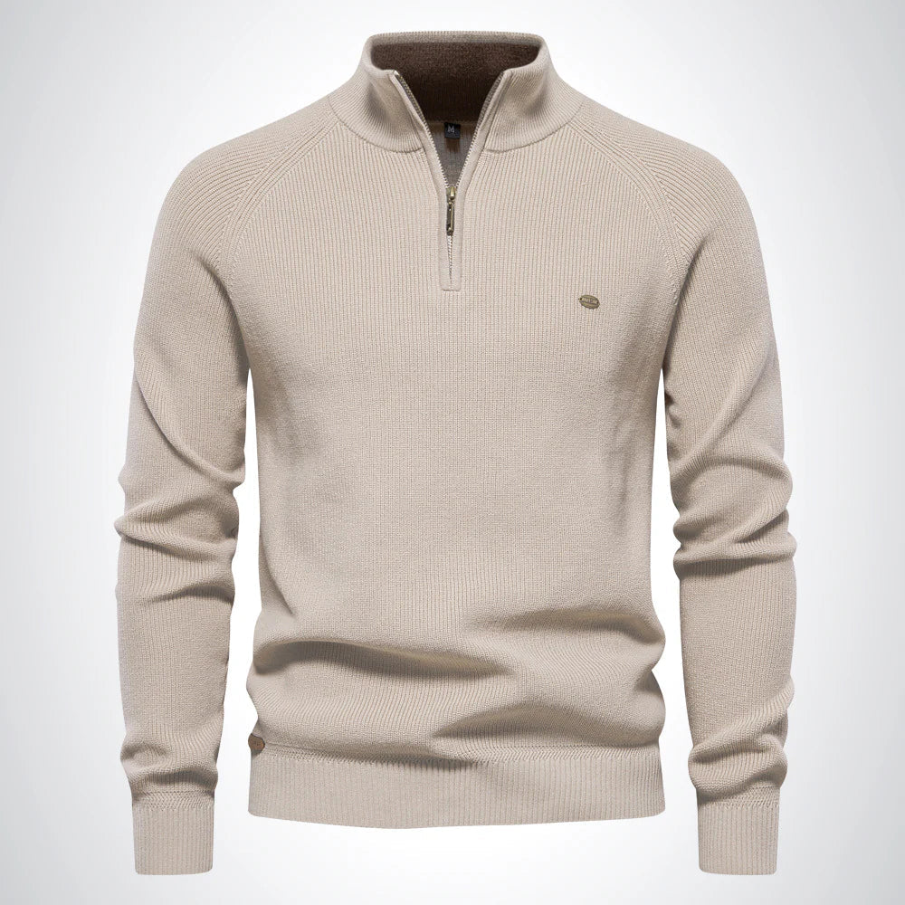 Men's Half-Zip Sweater – Easy-Care Style