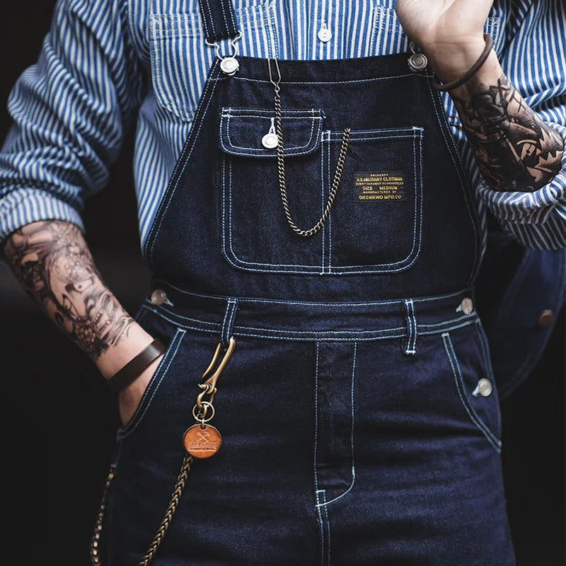 Men's Indigo Bib Overalls | Comfort and Durability
