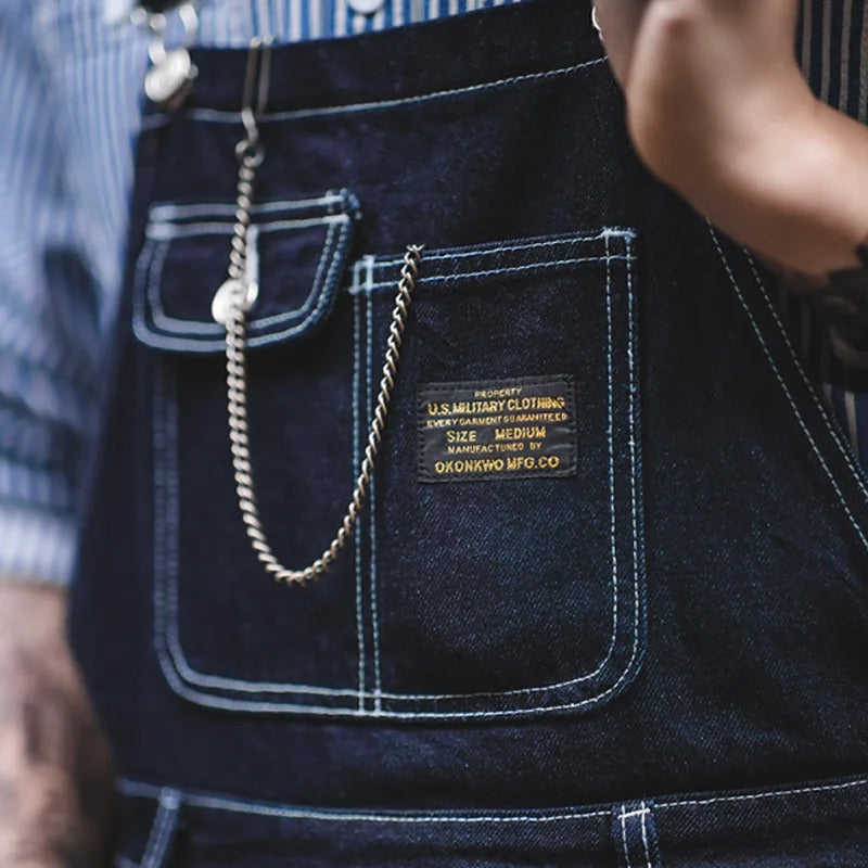 Men's Indigo Bib Overalls | Comfort and Durability