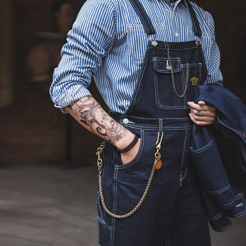 Men's Indigo Bib Overalls | Comfort and Durability