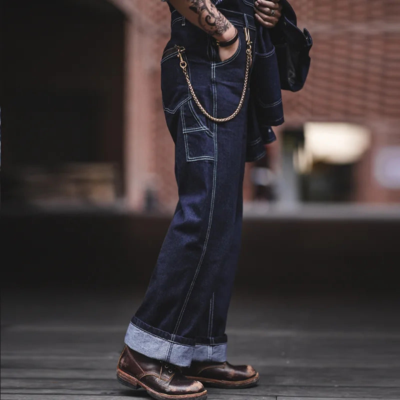 Men's Indigo Bib Overalls | Comfort and Durability