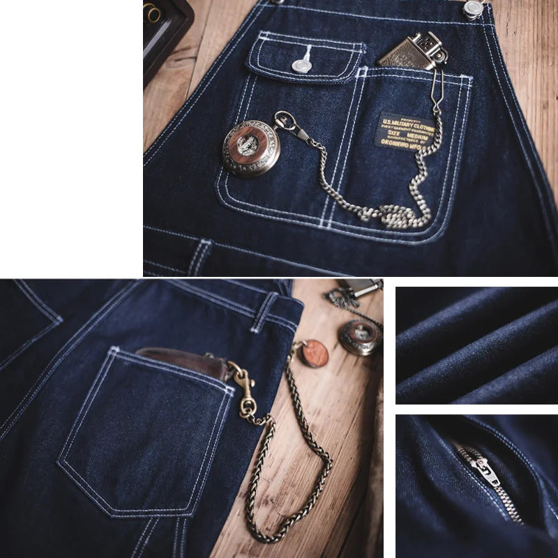 Men's Indigo Bib Overalls | Comfort and Durability