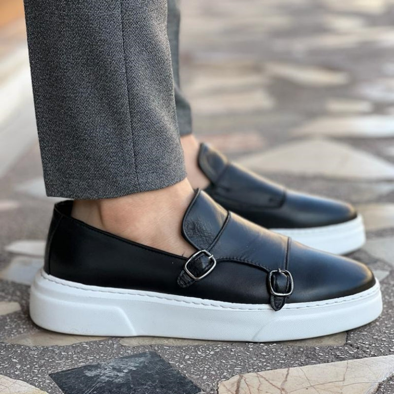 Men's Lace-Free Buckle Sneakers