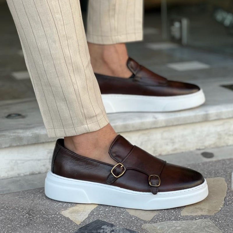 Men's Lace-Free Buckle Sneakers