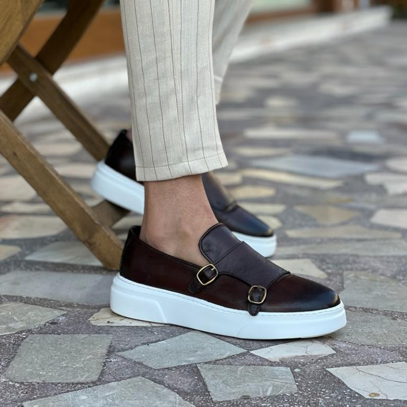 Men's Lace-Free Buckle Sneakers