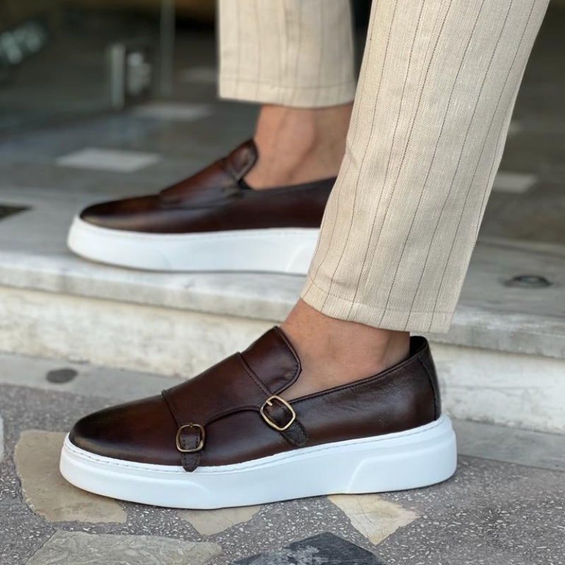 Men's Lace-Free Buckle Sneakers