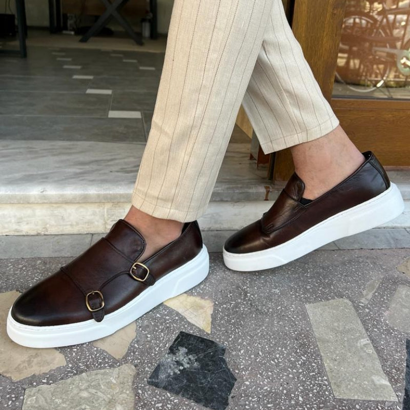 Men's Lace-Free Buckle Sneakers