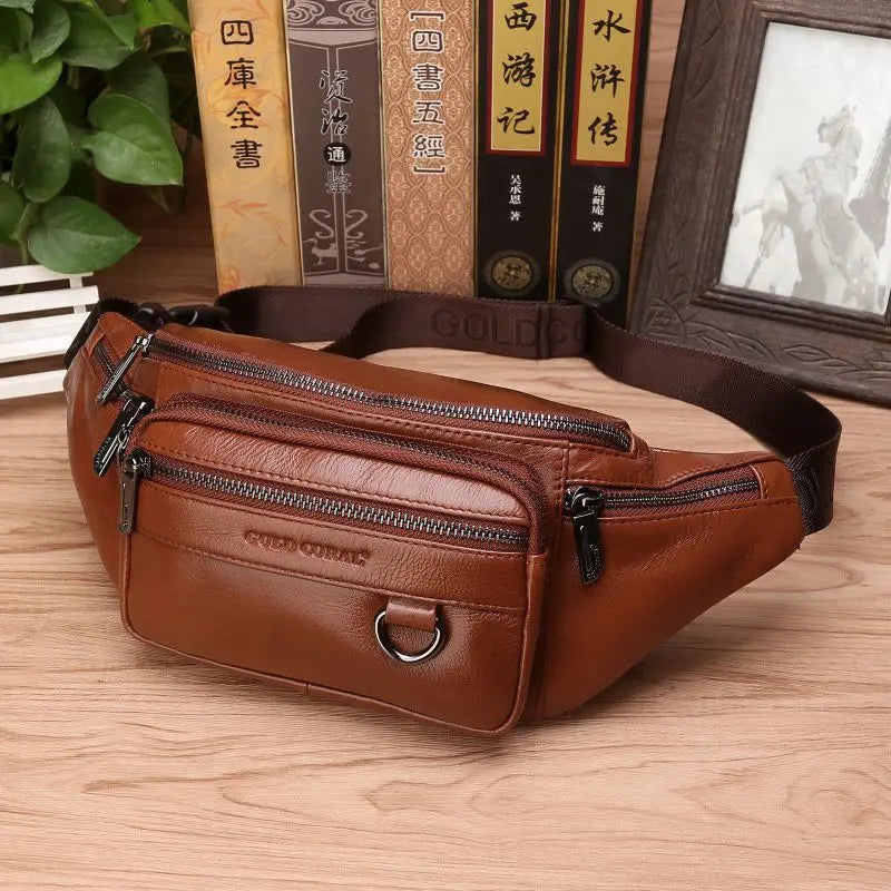 Men's Large Capacity Waist Bag – Belt and Crossbody Travel Fanny Pack