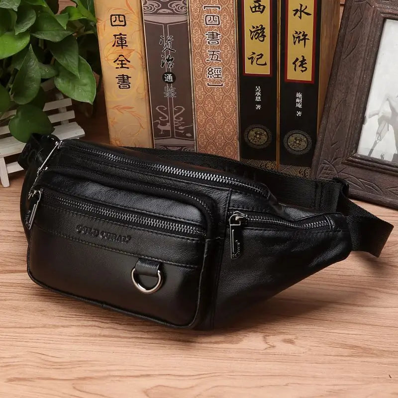 Men's Large Capacity Waist Bag – Belt and Crossbody Travel Fanny Pack