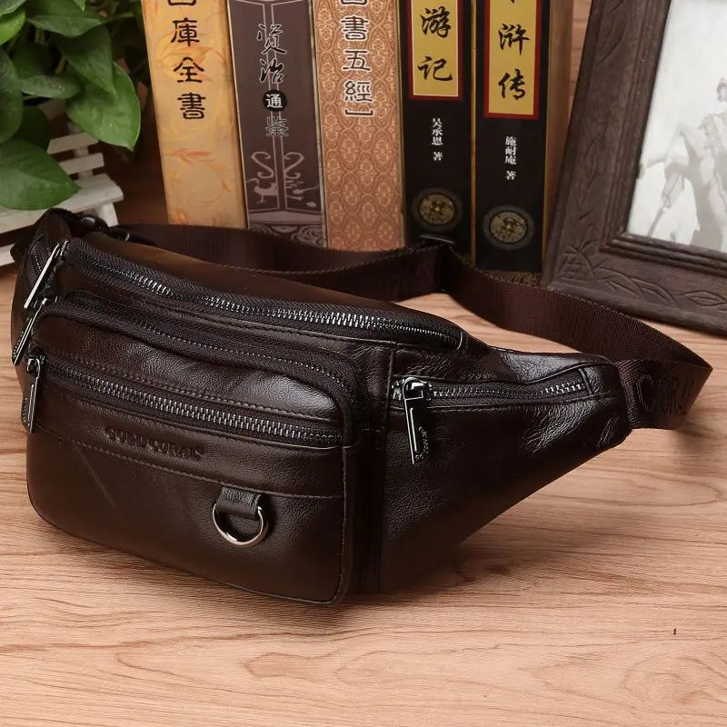 Men's Large Capacity Waist Bag – Belt and Crossbody Travel Fanny Pack
