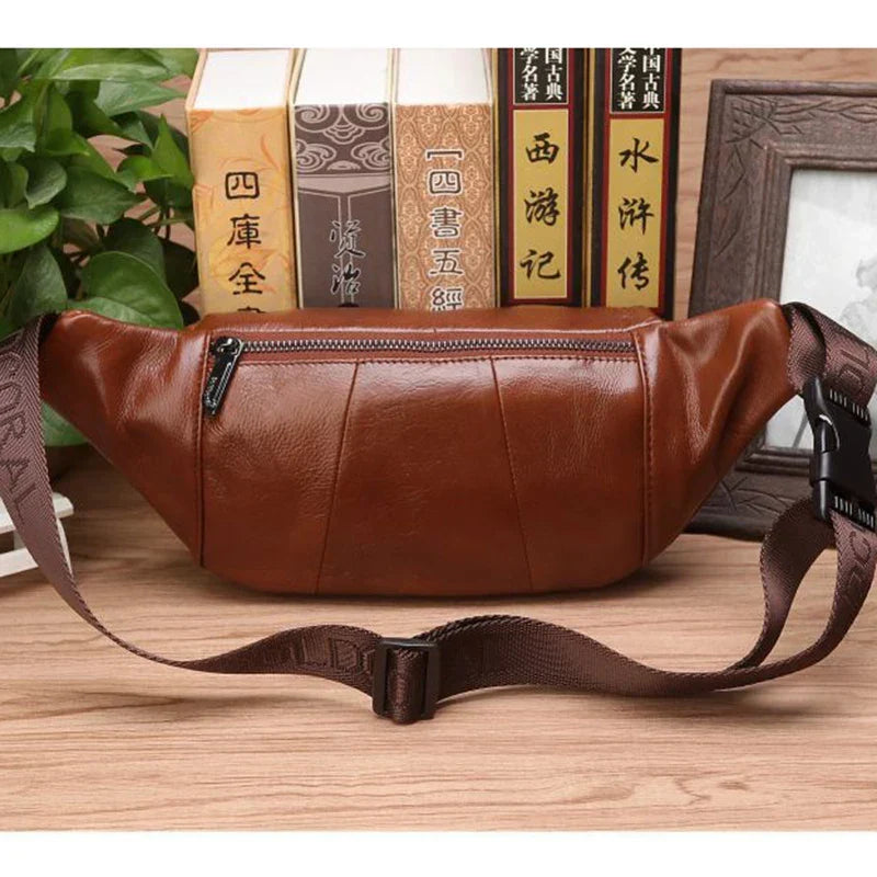 Men's Large Capacity Waist Bag – Belt and Crossbody Travel Fanny Pack