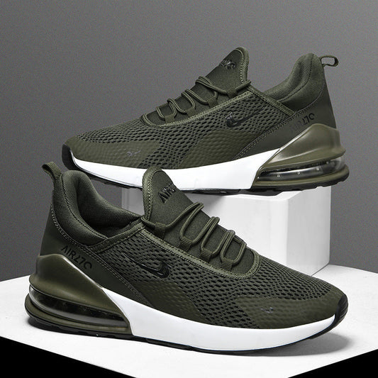 Men's Lightweight Sneakers with Visible Air Cushioning and Sporty Outsole
