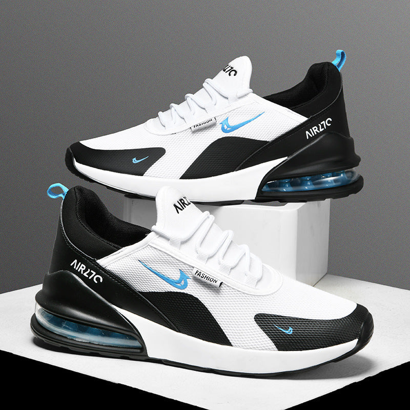 Men's Lightweight Sneakers with Visible Air Cushioning and Sporty Outsole