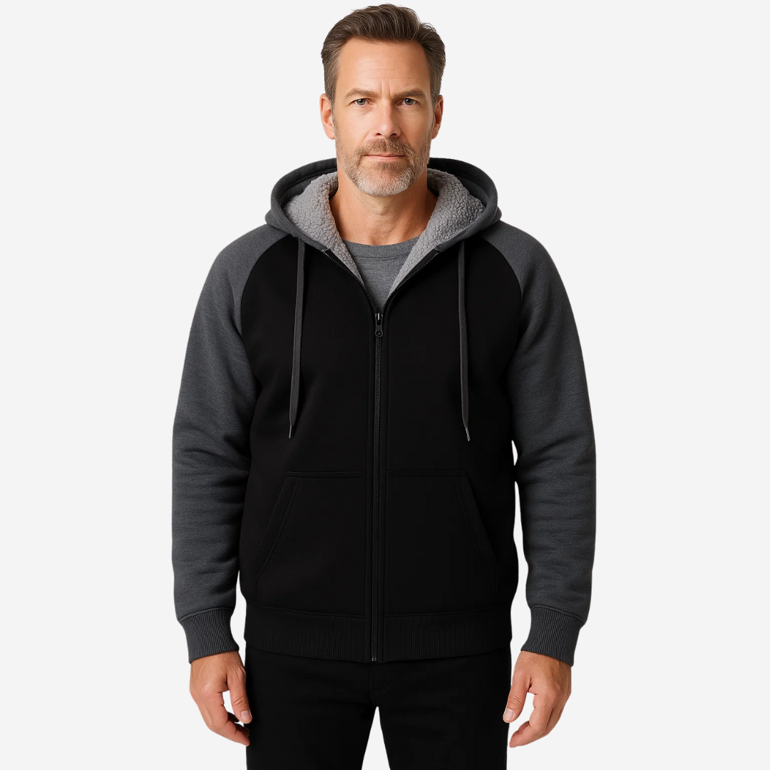Men's Lined Zip-Up Hoodie