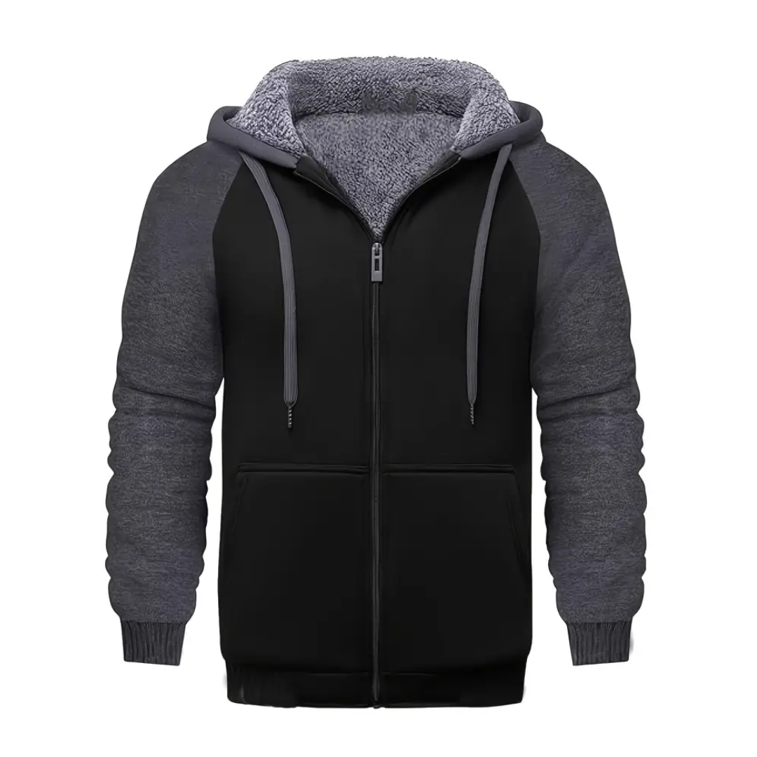 Men's Lined Zip-Up Hoodie