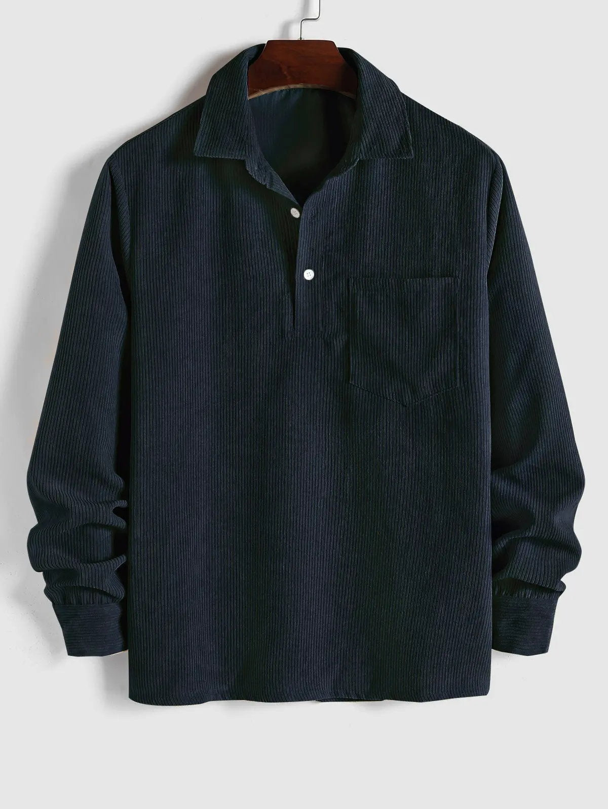 Men's Long Sleeve Camp Collar Shirt