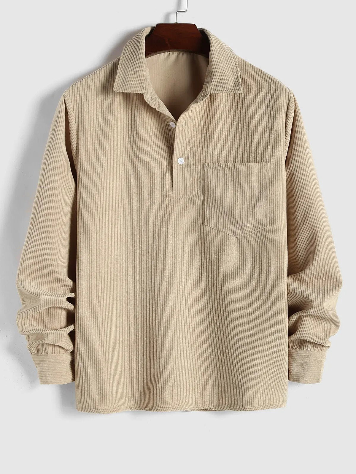 Men's Long Sleeve Camp Collar Shirt