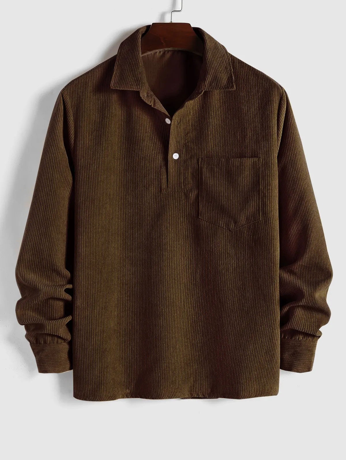Men's Long Sleeve Camp Collar Shirt