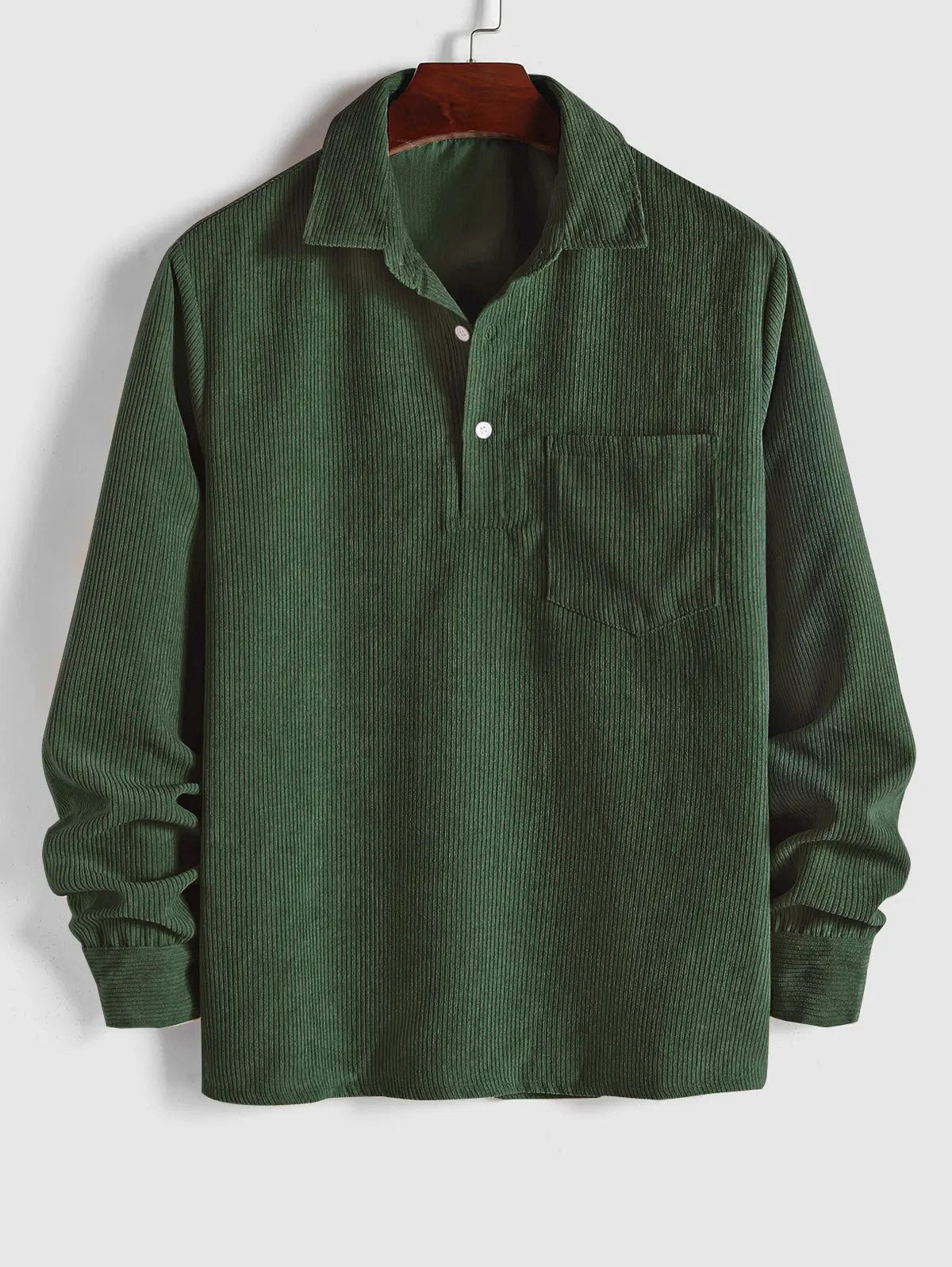 Men's Long Sleeve Camp Collar Shirt