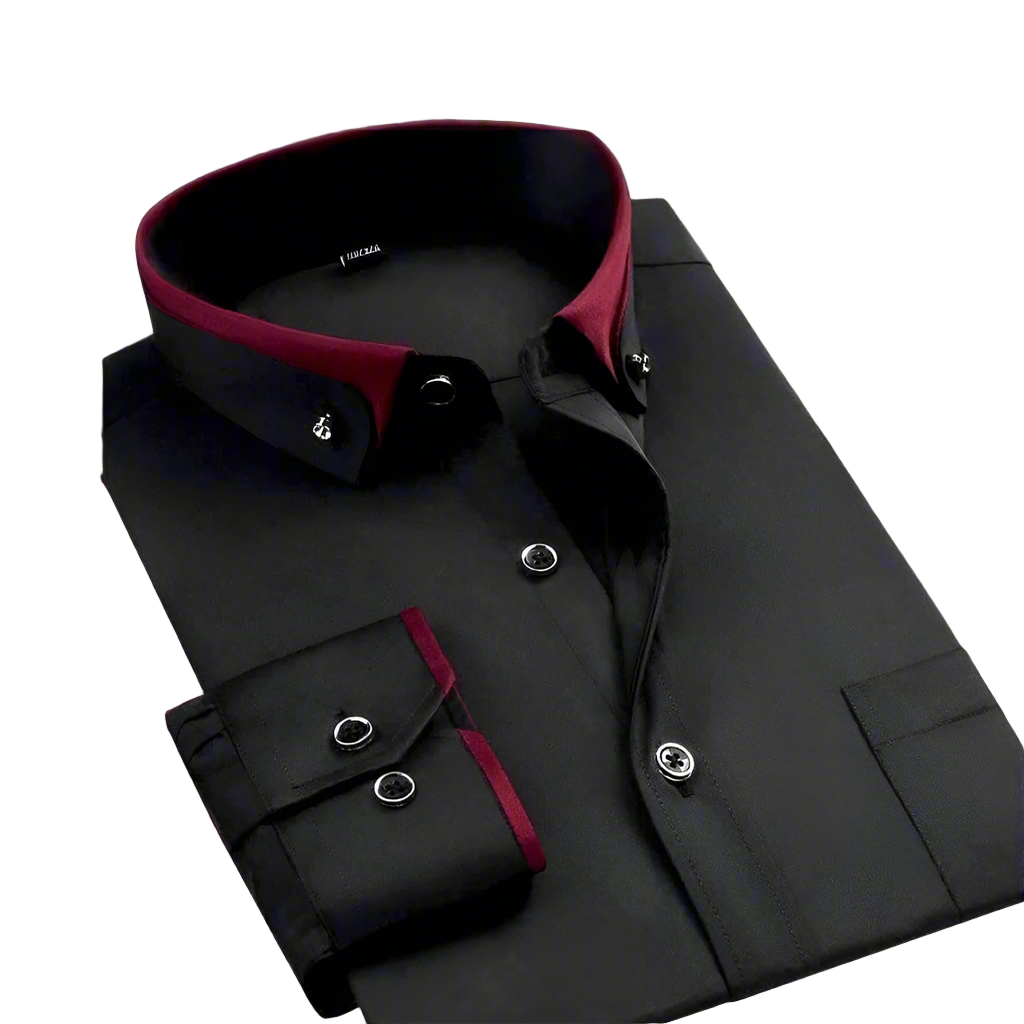 Men's Long-Sleeve Classic Style Shirt with Modern Fit