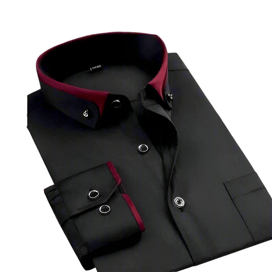 Men's Long-Sleeve Classic Style Shirt with Modern Fit