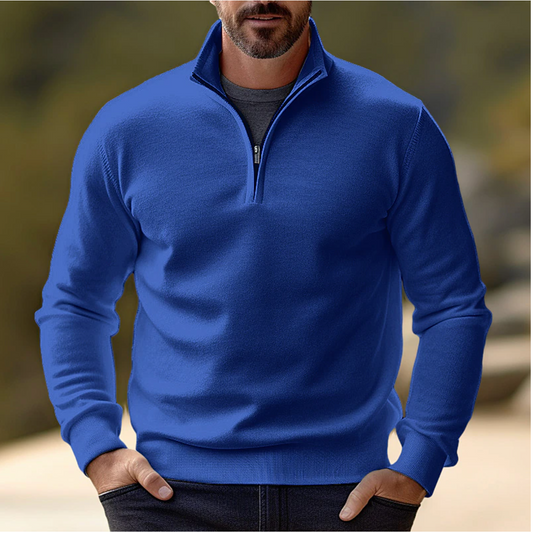 Men's Long-Sleeve Quarter-Zip Sweater