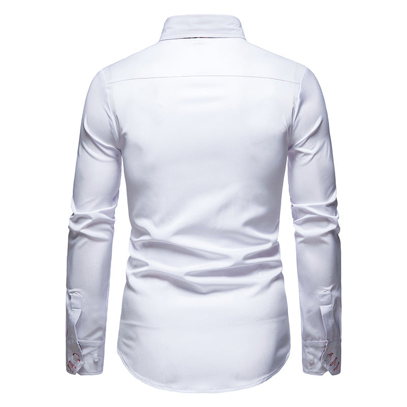 Men's Long-Sleeve Shirt with Paisley Pattern - Dress & Casual Shirt