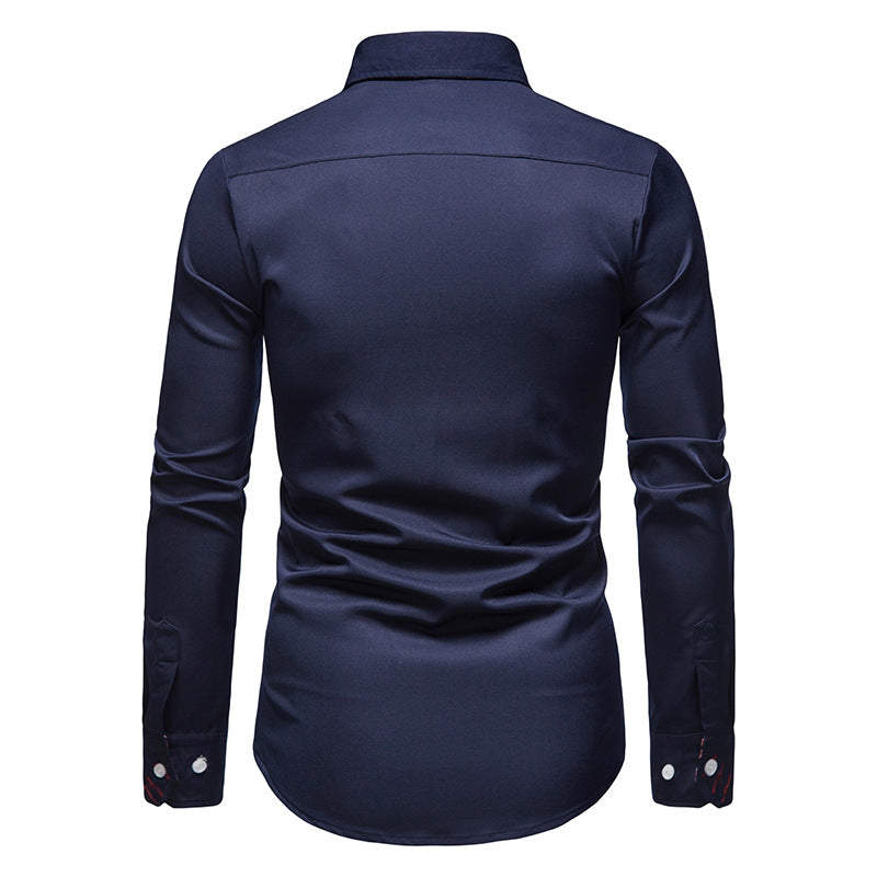 Men's Long-Sleeve Shirt with Paisley Pattern - Dress & Casual Shirt
