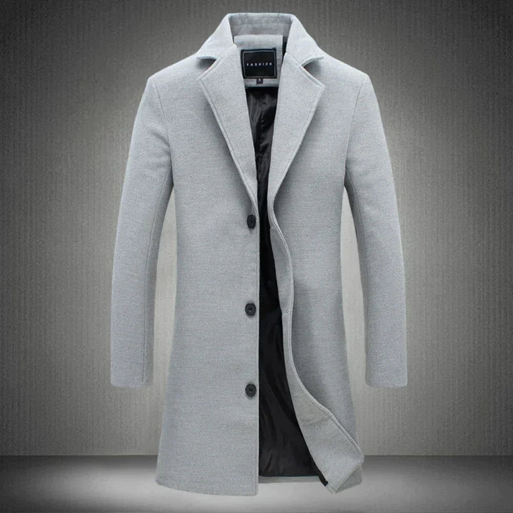 Men's Long Winter Coat - Stylish and Comfortable